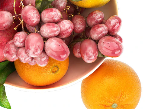 Bowl of tropical fruits 19 3D Model