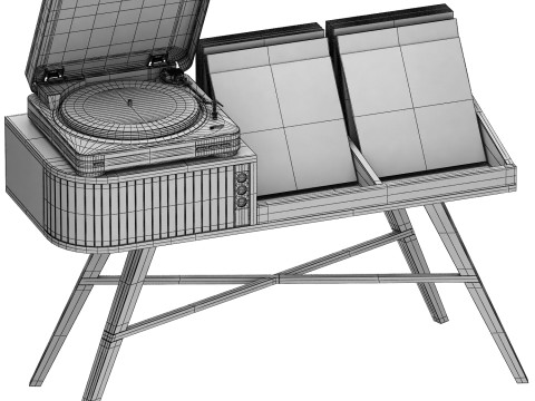 A mesa de vinil hrdl Modelo 3D
