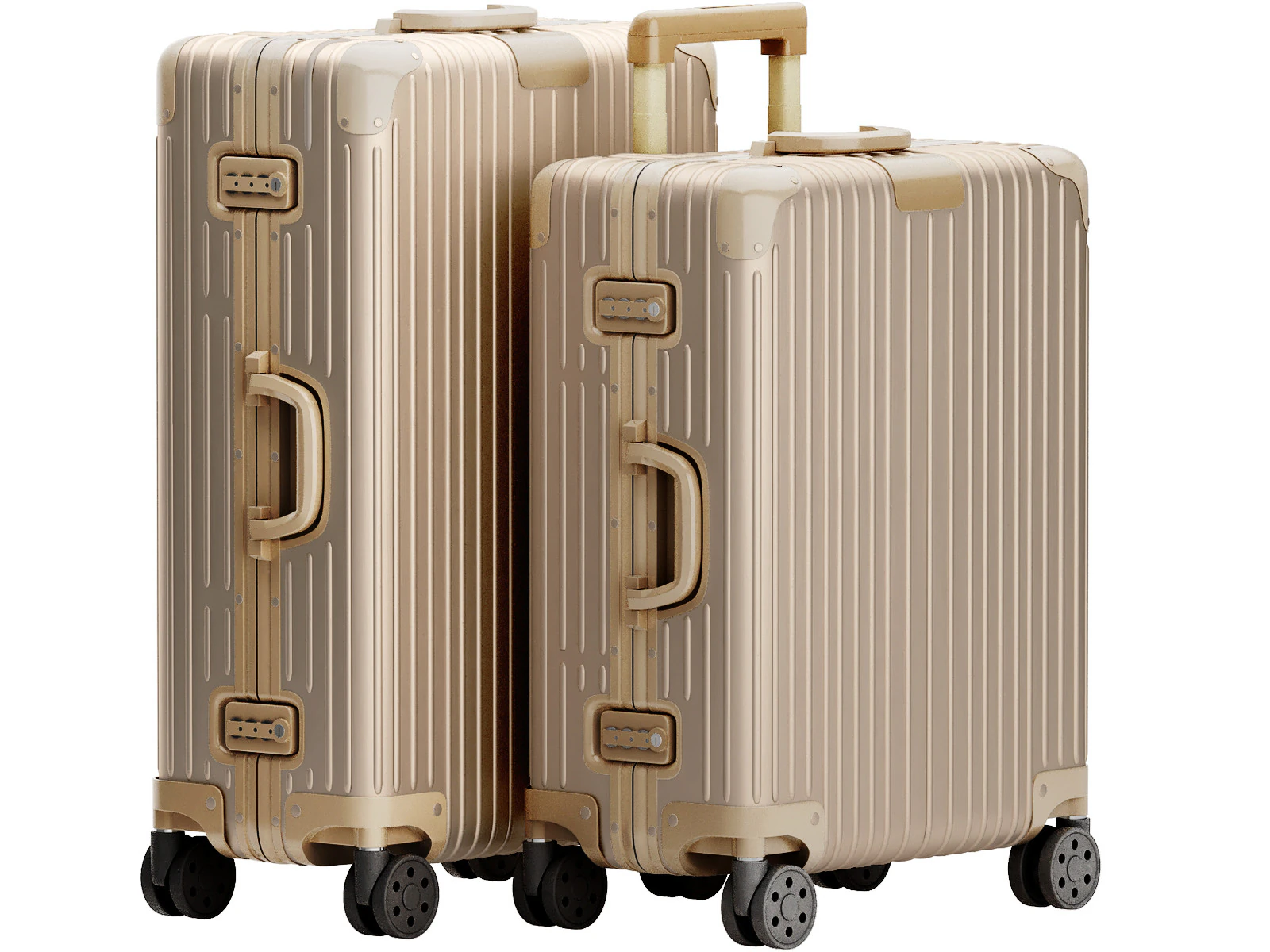 Aluminium rimowa suitcase collection 3D Model .c4d .max .obj .3ds .fbx .stl .blend 