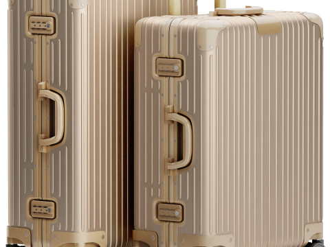 Collezione di valigie Rimowa in alluminio Modello 3D