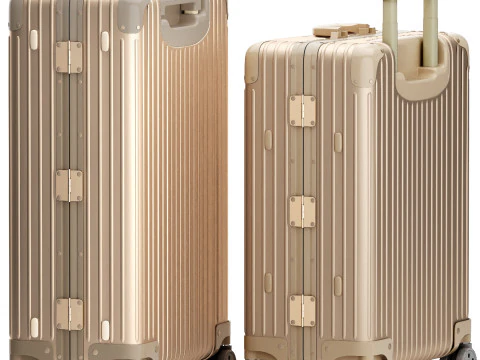 Aluminium rimowa suitcase collection 3D Model