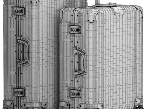 Collezione di valigie Rimowa in alluminio Modello 3D