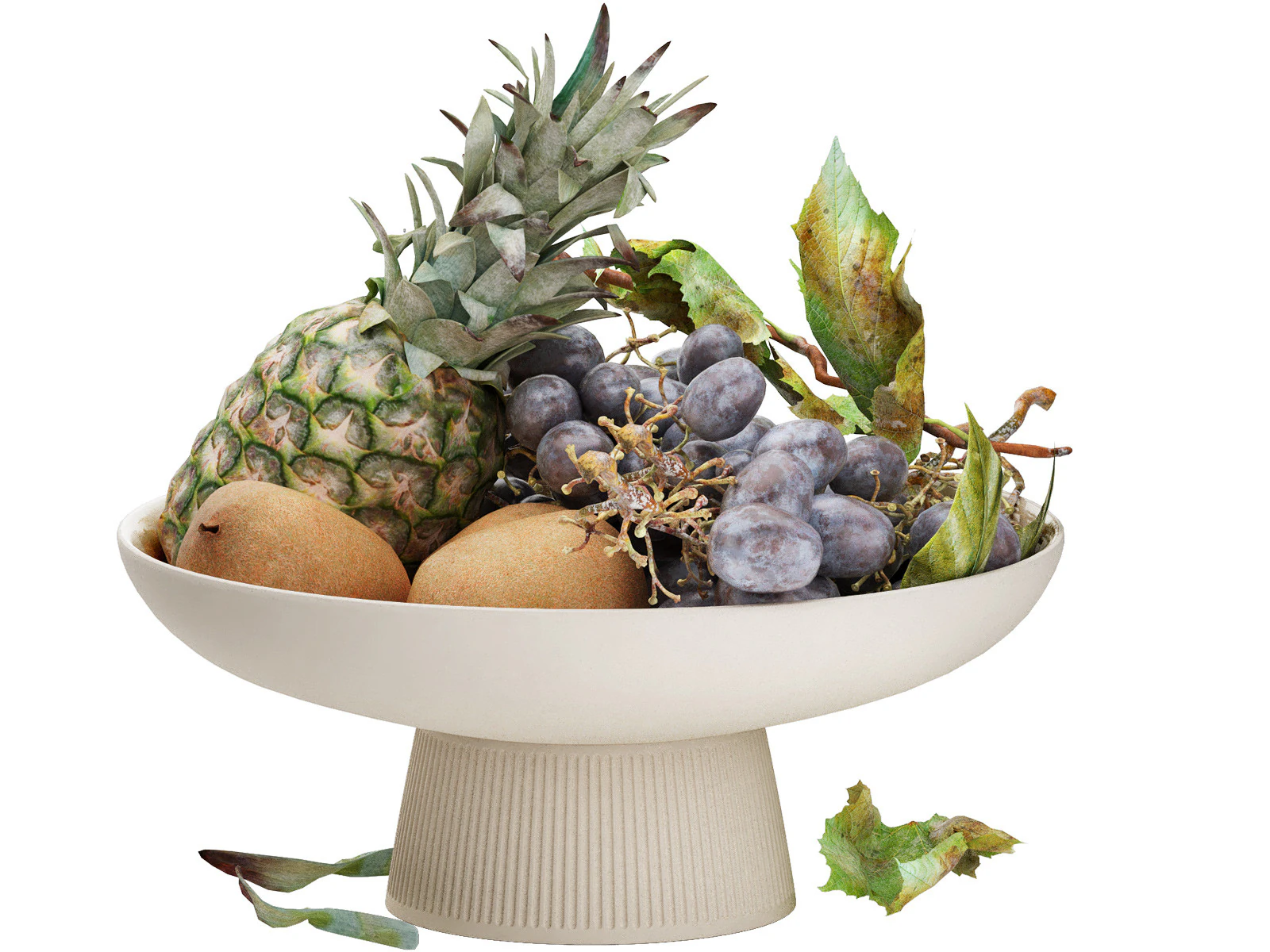 Bowl of tropical fruits 20 3D Model .c4d .max .obj .3ds .fbx .stl .blend 