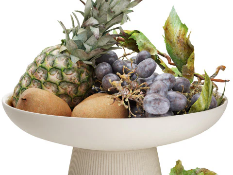 Bowl of tropical fruits 20 3D Model