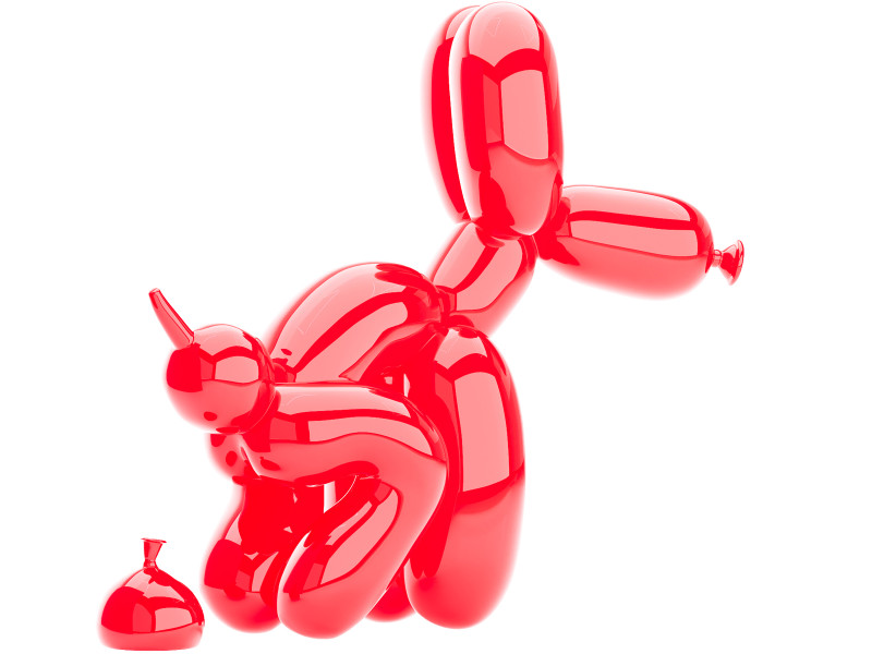 La cacca del cane con il palloncino Modello 3D .c4d .max .obj .3ds .fbx .stl .blend 