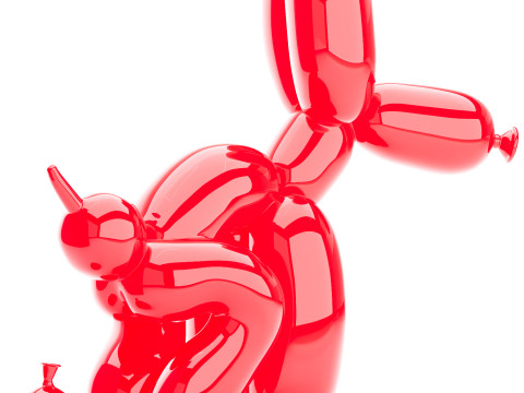 La cacca del cane con il palloncino Modello 3D