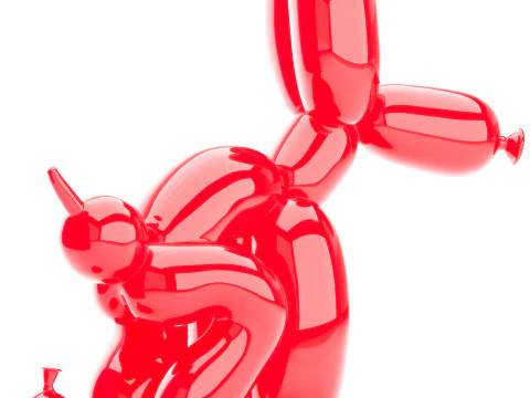 Balloon dog pooping 3D Model