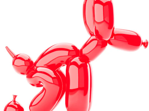 Balloon dog pooping 3D Model