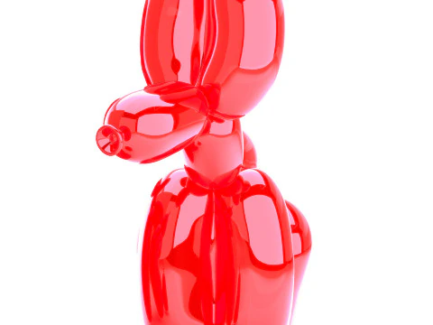 Balloon dog pooping 3D Model