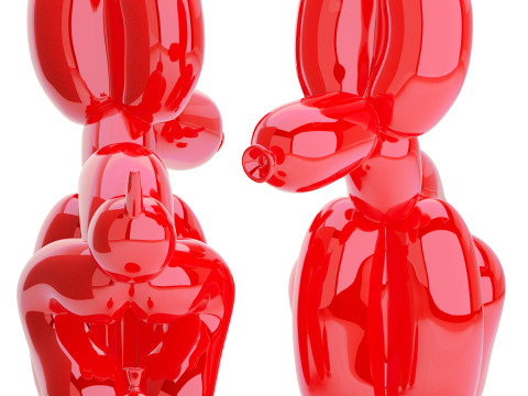 La cacca del cane con il palloncino Modello 3D