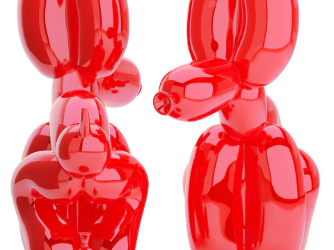 Balloon dog pooping 3D Model