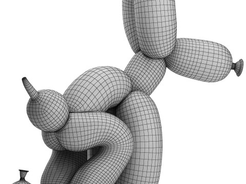 La cacca del cane con il palloncino Modello 3D