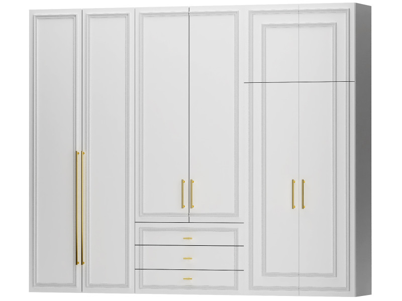 Composizione armadio guardaroba mobili 01 Modello 3D .c4d .max .obj .3ds .fbx .stl .blend