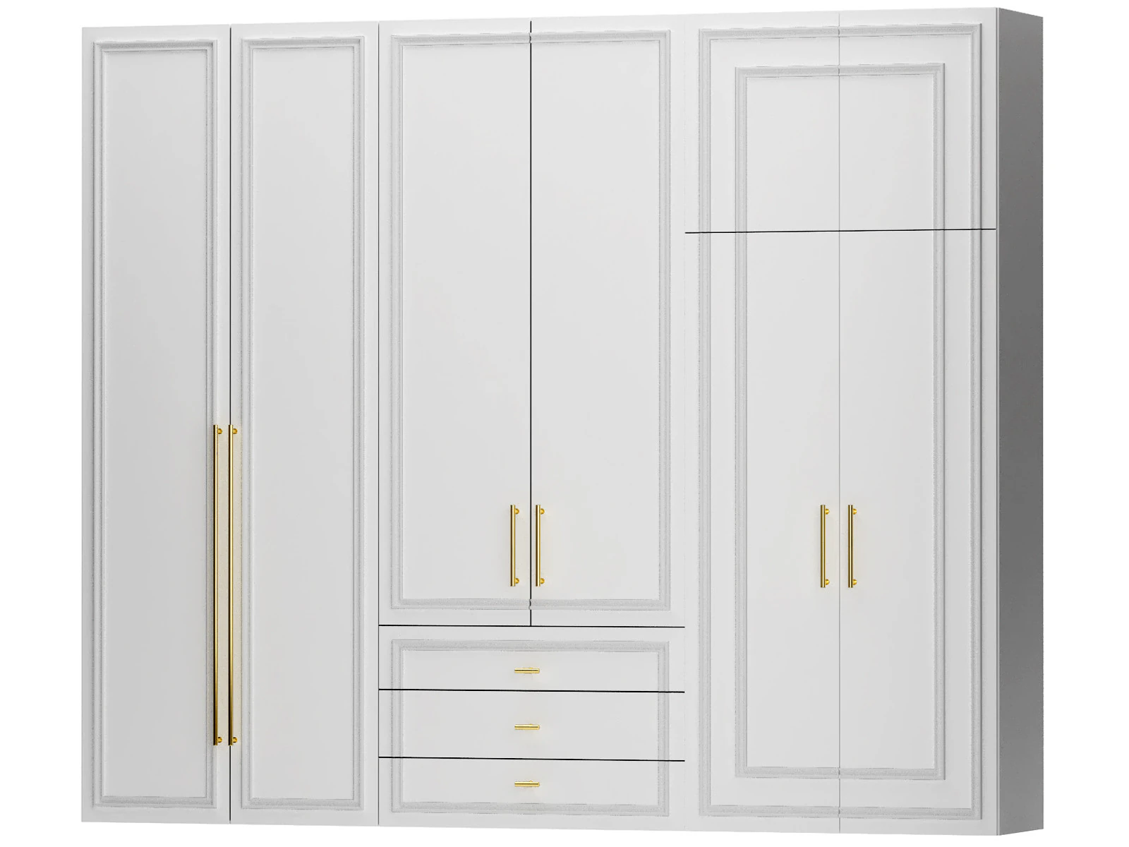 M&oacute;veis de composi&ccedil;&atilde;o de arm&aacute;rio guarda-roupa 01 Modelo 3D .c4d .max .obj .3ds .fbx .stl .blend 