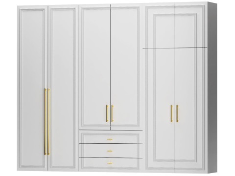 Wardrobe closet composition furniture 01 3D Model