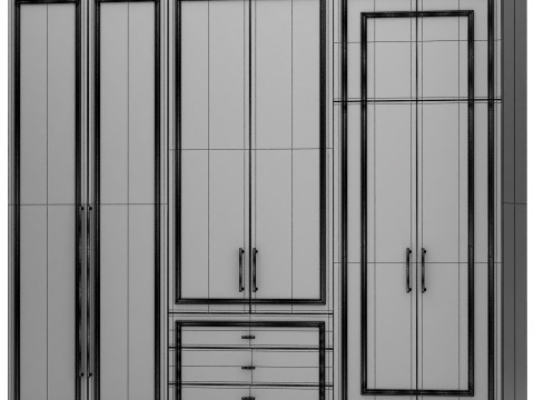 Composizione armadio guardaroba mobili 01 Modello 3D