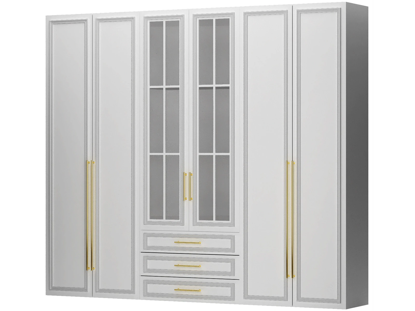 Wardrobe closet composition furniture 03 3D Model .c4d .max .obj .3ds .fbx .stl .blend 