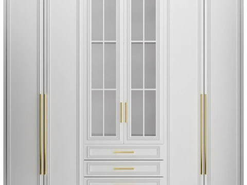 Wardrobe closet composition furniture 03 3D Model