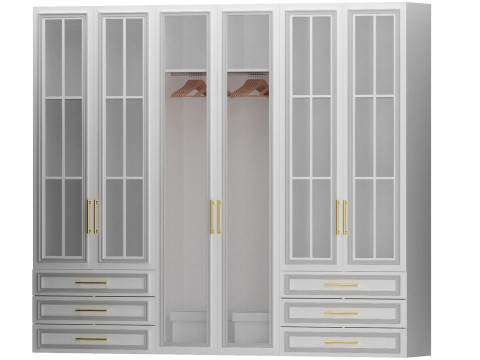 Kleiderschrank-Kompositionsm&ouml;bel 04 3D Modell