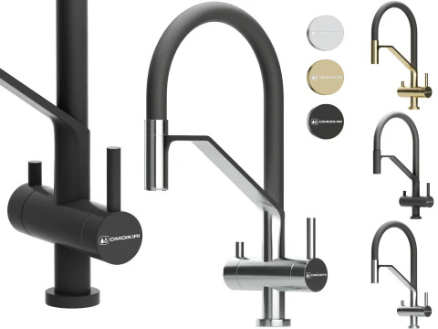 Bateria kuchenna omoikiri akeno Model 3D