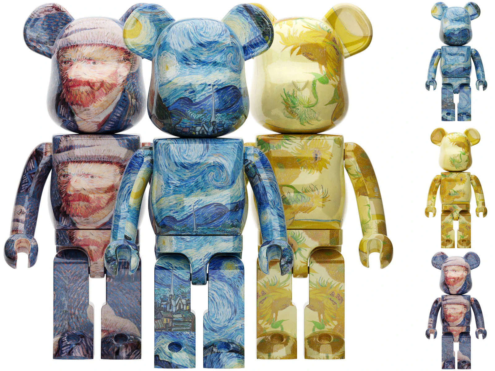 Bearbrick van gogh figurine 3D Model .c4d .max .obj .3ds .fbx .stl .blend 