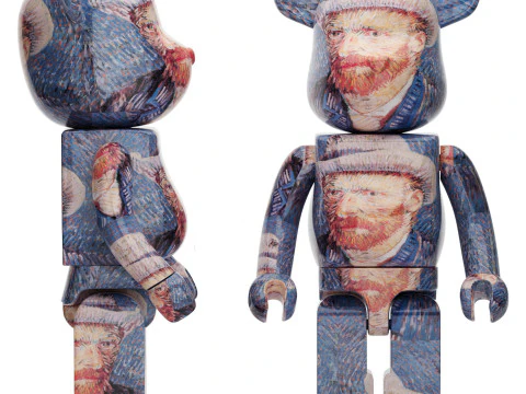 Bearbrick van gogh figurine 3D Model