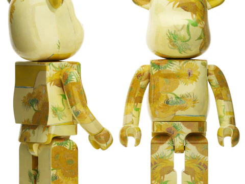 Bearbrick van gogh figurine 3D Model