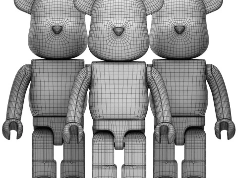 Bearbrick van gogh figurine 3D Model