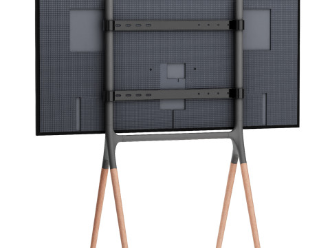 三星电视配有现代展示架锯木架风格 3D 模型