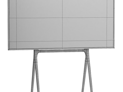 三星电视配有现代展示架锯木架风格 3D 模型