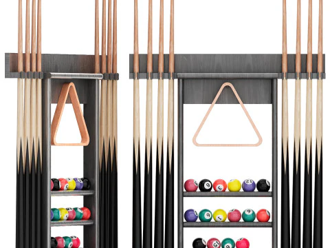 Billiards cue stand 3D Model
