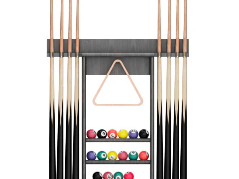Billiards cue stand 3D Model