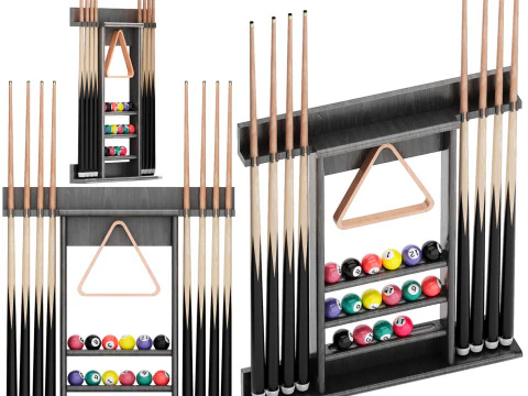 Billiards cue stand 3D Model