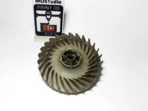 Impeller and pulley of the BOSCH ARM lawnmower motor 3D Print Model
