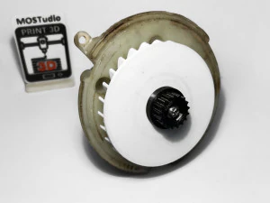 Impeller and pulley of the BOSCH ARM lawnmower motor 3D Print Model