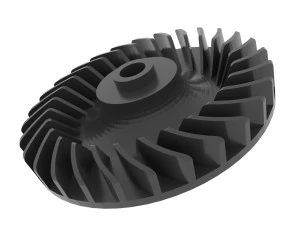 Impeller and pulley of the BOSCH ARM lawnmower motor 3D Print Model