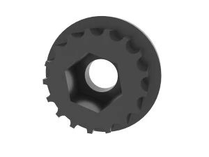 Impeller and pulley of the BOSCH ARM lawnmower motor 3D Print Model