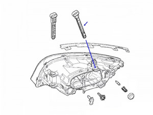 Volvo S60 V60 Headlight-headlamp mounting bracket 31294521 89093258 3Dプリントモデル