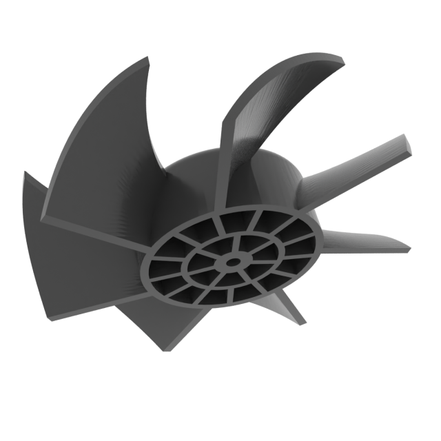 Hairdryer impeller 7 blades 3D Baskı Modeli .c4d .max .obj .3ds .fbx .stl .blend 