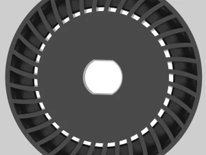 A&ccedil;ılı Metal Kesme &Ouml;ğ&uuml;t&uuml;c&uuml; Pervanesi 3D Baskı Modeli