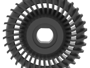 A&ccedil;ılı Metal Kesme &Ouml;ğ&uuml;t&uuml;c&uuml; Pervanesi 3D Baskı Modeli