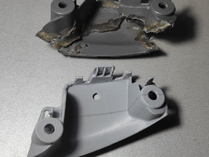 PEUGEOT 107 CITROEN C1 Toyota AYGO Door Handle Brackets Left-Right Modello di stampa 3D