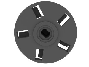 Coupling for vegetable cutter for meat grinder Grunhelm Modelo de Impressão 3D