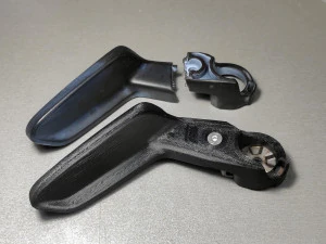 Plastic lever for adjusting the steering column in Renault Grand Scenic 4 488102880R 3D Print Model