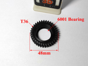 Gear for Electric Bicycle T36 D48 Model Cetak 3D