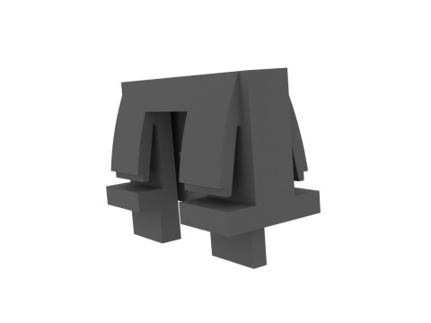 Clip for securing the drip rail trim Cadilac CTS and CTS-V 20968056 Modello di stampa 3D
