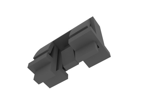 Clip for securing the drip rail trim Cadilac CTS and CTS-V 20968056 Modello di stampa 3D