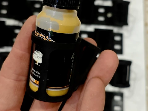 MODULAR WALL-MOUNTED PAINT BOTTLE ORGANIZER 3D Print Model