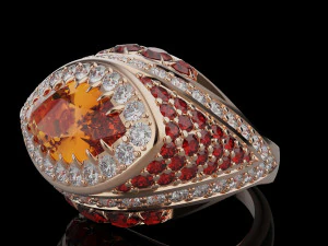 Gemstones ring 3D Print Model