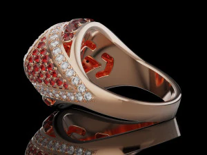 Gemstones ring 3D Print Model